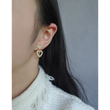 Zirconia Love Earrings 925 Sterling Silver Earrings Female