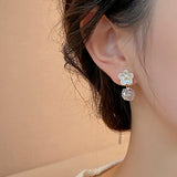 Zirconia Ball Pendant Earrings for Girls