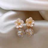 Zirconia Ball Pendant Earrings for Girls