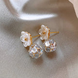 Zirconia Ball Pendant Earrings for Girls