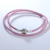 Light Pink Leather Bracelet for Woman DIY Jewelry Making