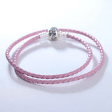 Light Pink Leather Bracelet for Woman DIY Jewelry Making