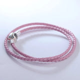 Light Pink Leather Bracelet for Woman DIY Jewelry Making