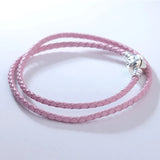 Light Pink Leather Bracelet for Woman DIY Jewelry Making