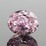 Light Pink Oval Crushed Ice CZ High Carbon Lab Diamond 5A+ 4K Cut