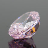 Light Pink Oval Crushed Ice CZ High Carbon Lab Diamond 5A+ 4K Cut