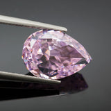 Light Pink Pear Crushed Ice CZ Lab Diamond 4K Cut 5A+ Gemstone