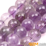 Light Purple Amethysts Round Beads Natural Stone Spacer Beads