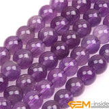 Light Purple Amethysts Round Beads Natural Stone Spacer Beads