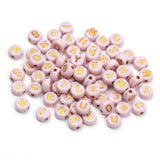 Light Purple 4x7mm Acrylic Beads Letters Jewelry Making DIY Accessories