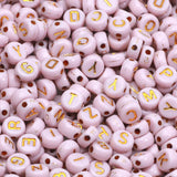 Light Purple 4x7mm Acrylic Beads Letters Jewelry Making DIY Accessories