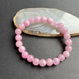 Purple Kunzite Bracelet Natural Stone Beads Spodumene Jewelry