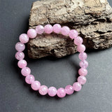 Purple Kunzite Bracelet Natural Stone Beads Spodumene Jewelry