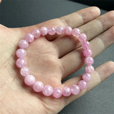 Purple Kunzite Bracelet Natural Stone Beads Spodumene Jewelry