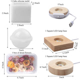 Resin Sphere & Square Lamp Silicone Mold Set with USB Power