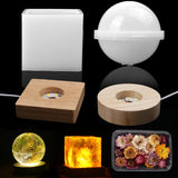Resin Sphere & Square Lamp Silicone Mold Set with USB Power