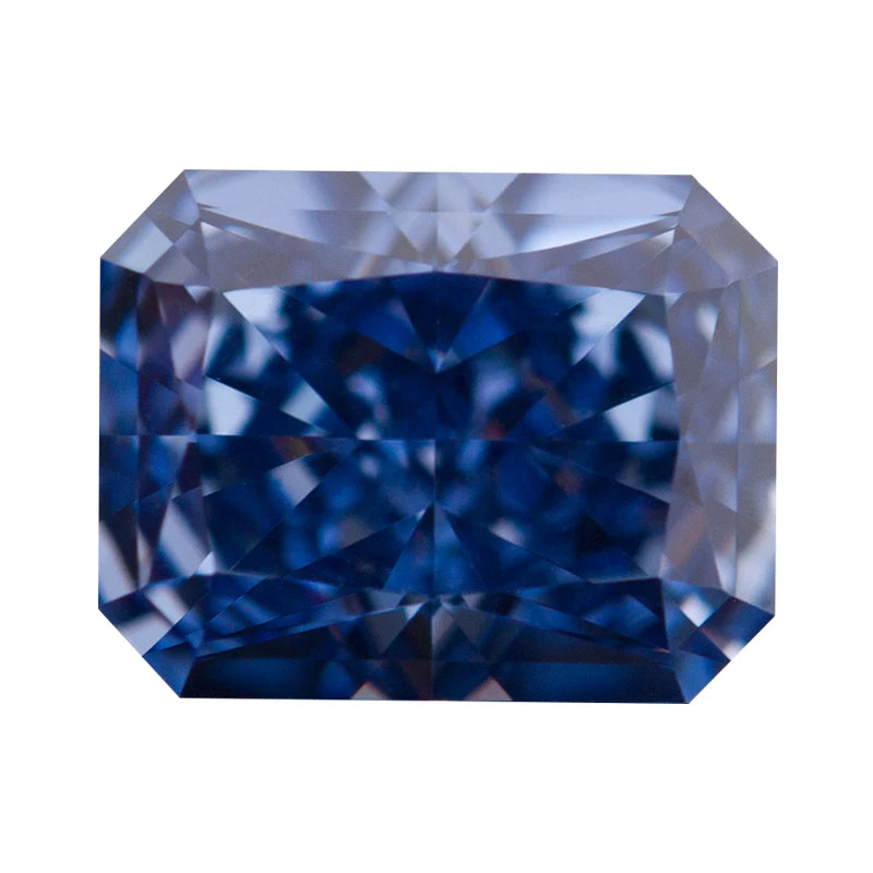 Tanzanite Radiant Crushed Ice CZ 4K Cut 5A+ for Jewelry Making