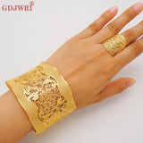 Indian Bangles With Ring For Women Arabic Dubai Bracelet
