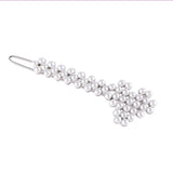 Yellow Alloy Geometric Shape Pearl Hair Jewelry Women Gift