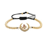 Yellow Moon Honeybee Bracelet with Cubic Zirconia