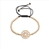 Yellow Weave Sun CZ Bracelet Classic Jewelry