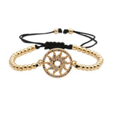 Yellow Weave Sun CZ Bracelet Classic Jewelry