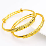 Light Yellow Metal Peacock Bangle for Anniversary Gift