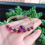 Yellow Wire Wrap Stackable Pearl Bangle Red Agates Jewelry