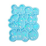 Epoxy Resin Light and Shadow Keychain Mold with Hole Pendant Mold