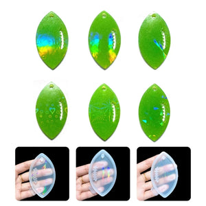 Light Shadow Keychain Silicone Mold with Hole Keyring Pendant Mold