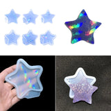 Light Shadow Keychain Silicone Mold Hole Keyring Pendant Birthday Gift