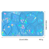 Light and Shadow Keychain Silicone Mold with Hole for Keyring Pendant
