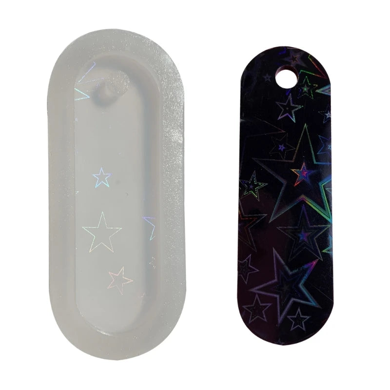 Light & Shadow Silicone Mold for DIY Keychain Resin - Rectangle Shape