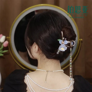 Light Flower Tassel Hair Clip, Sen Claw, Hairpin, Shark Clip