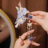 Light Flower Tassel Hair Clip, Sen Claw, Hairpin, Shark Clip