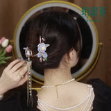 Light Flower Tassel Hair Clip, Sen Claw, Hairpin, Shark Clip