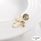 Frosted Light Color Bump Discs Earrings DIY Jewelry Accessories