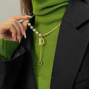 D Letter Titanium Steel Necklace High-end Jewelry
