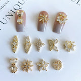 Light Bear Flower Zircon Manicure Nail Accessories