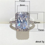 925 Silver Moissanite Ring Women's Engagement