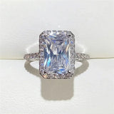 925 Silver Moissanite Ring Women's Engagement