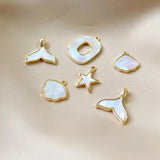 Mother-of-Pearl Inlaid Pendant DIY Earrings Necklace