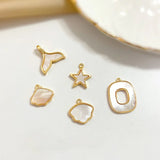 Mother-of-Pearl Inlaid Pendant DIY Earrings Necklace