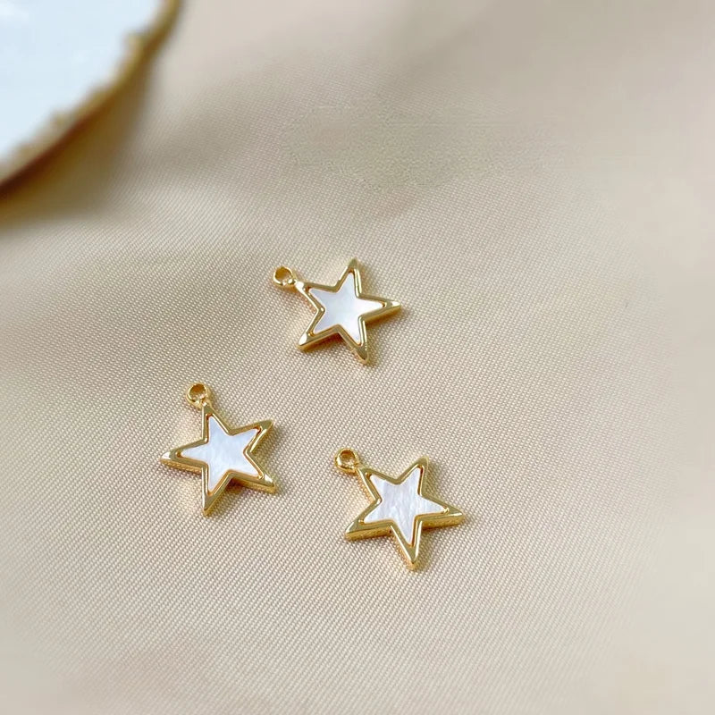 Mother-of-Pearl Inlaid Pendant DIY Earrings Necklace