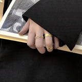 Adjustable Couples Finger Ring Light Niche Delicate Opening Female Ring