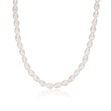 Heart Necklace Natural Freshwater Pearl 925 Sterling Silver for Women