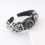 Sponge Rhinestone Flower Headband for Prom