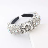 Sponge Rhinestone Flower Headband for Prom