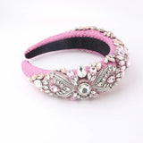 Sponge Rhinestone Flower Headband for Prom