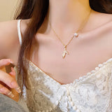 Elegant Fishtail Necklace with Pearl for Versatile Style